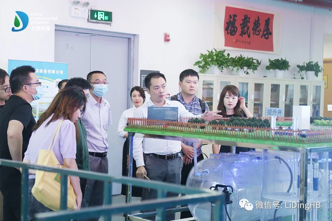 長江生態環保參觀力鼎環保農村污水處理設備模型 長江生態環保參觀力鼎環保農村污水處理設備模型