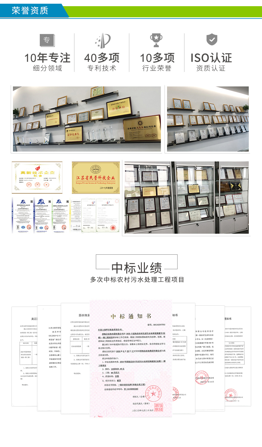 LD-SC農村污水處理設備榮獲多項專利資質認證 LD-SC農村污水處理設備榮獲多項專利資質認證